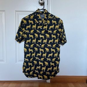 Bonobos Men’s Cheetah Short Sleeve Button Down